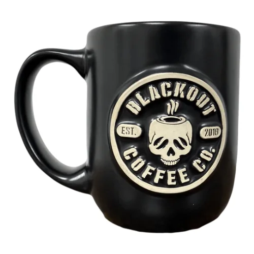 Blackout Coffee Heritage Mug 16oz Matte Black