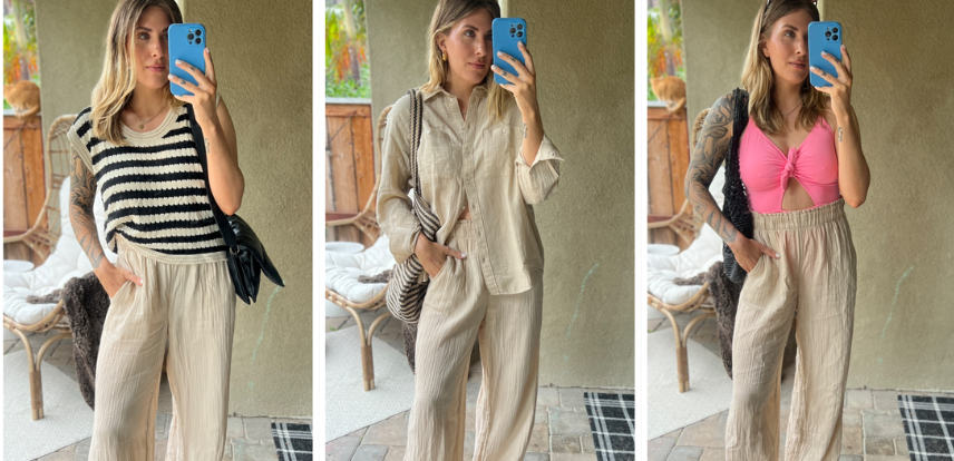 gauze pants for women