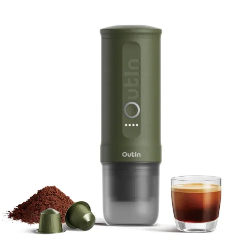 Outin Nano Portable Espresso Machine Forest Green