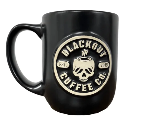 Blackout Coffee Heritage Mug 16oz Matte Black
