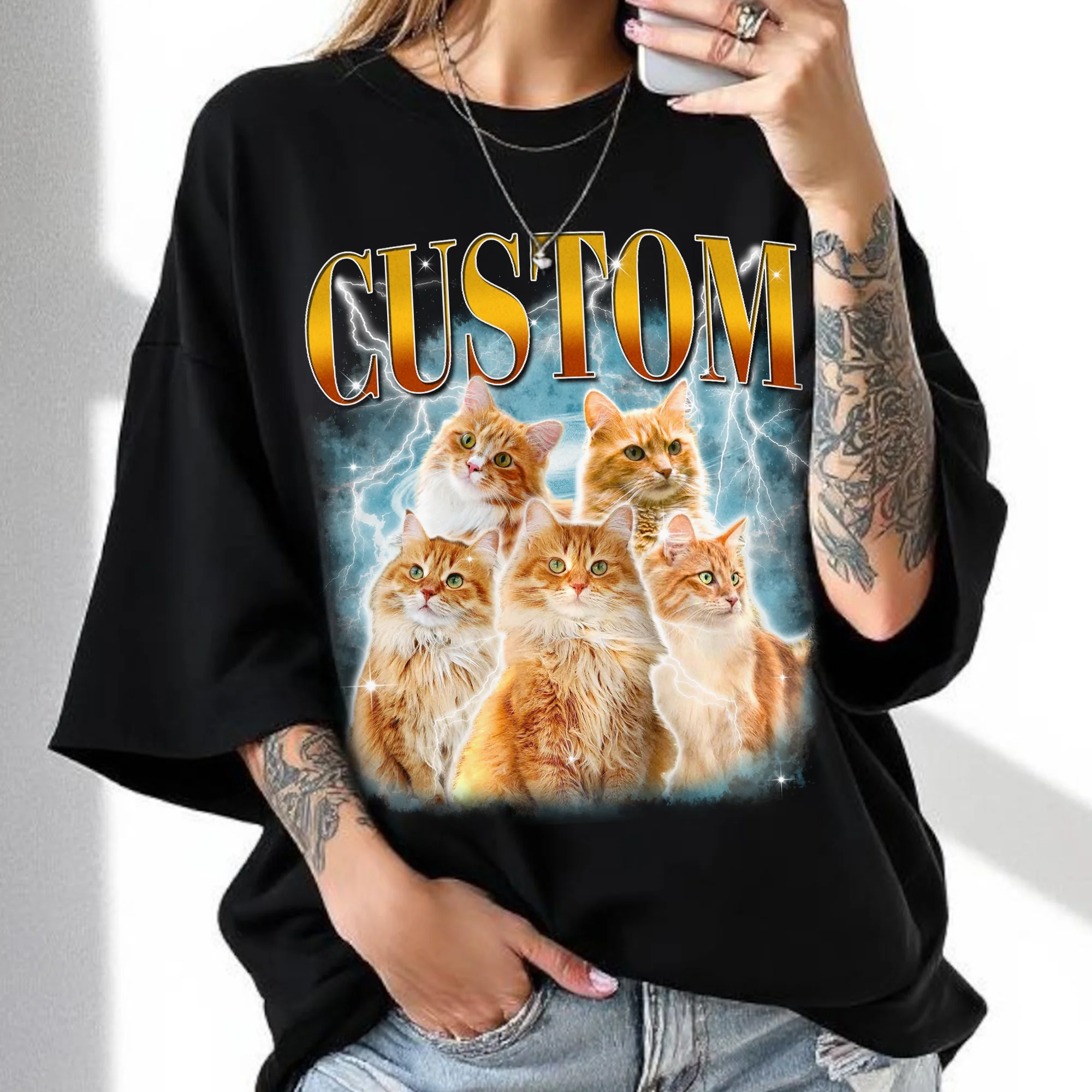 Customised Cat Photo T-Shirt