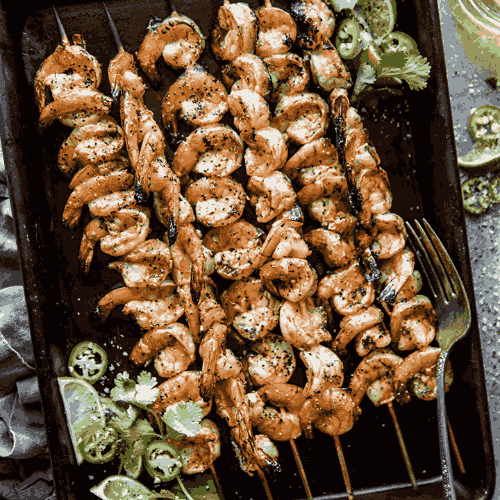 Best Outdoor Dishes by Grilla Grills Smoked Shrimp Skewers