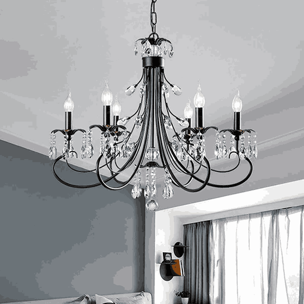 Silva Luxury Tiered Candle Metal Crystal Chandelier