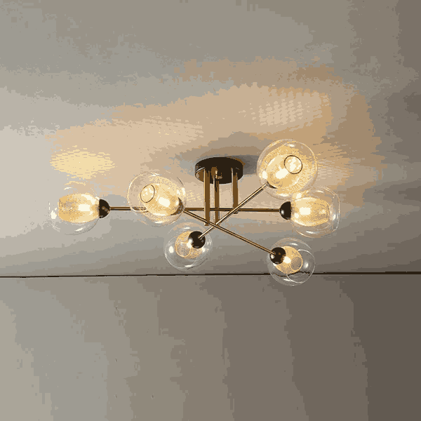 Valentina Industrial Glass Globe Chandelier LED, 6 Style