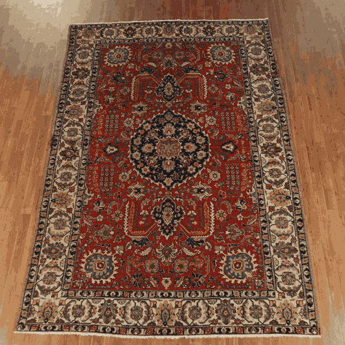 Antique Vegetable Dye Tabriz Persian Area Rug