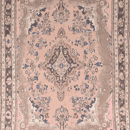 Antique Vegetable Dye Pink Botemir Persian Large Rug