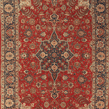 Vintage Floral Sarouk Persian Area Rug