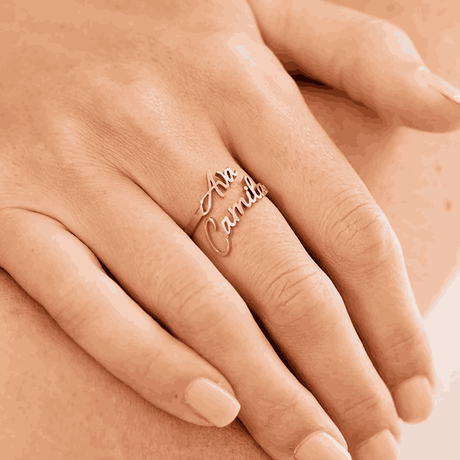 Double Name Ring