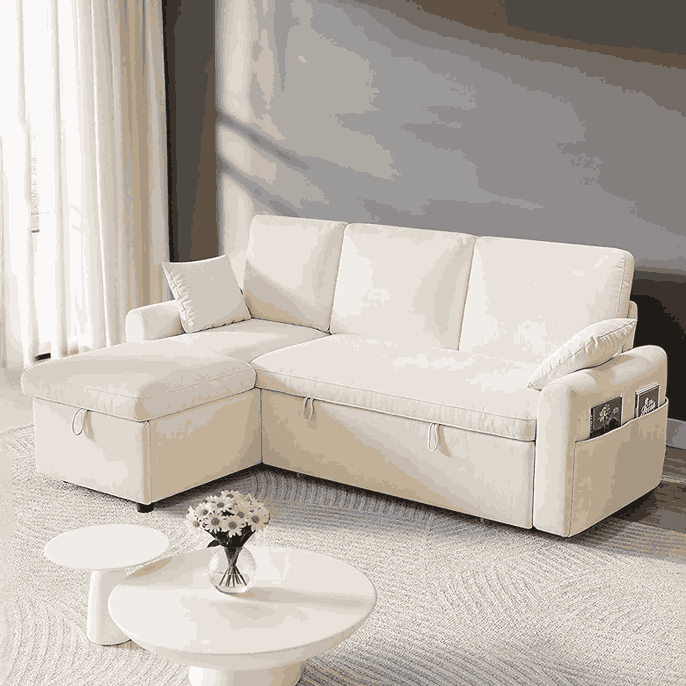 Best Affordable Furniture L-Shaped Sleeper Sofa With Storage Chaise