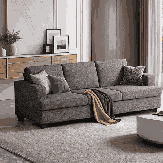 Best Affordable Furniture 3-Seater Sofa With Elasticity Sponge Seats