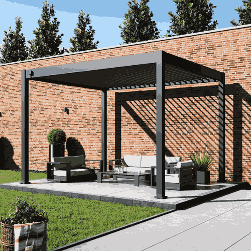 Grand Tuscan Louvered Pergola