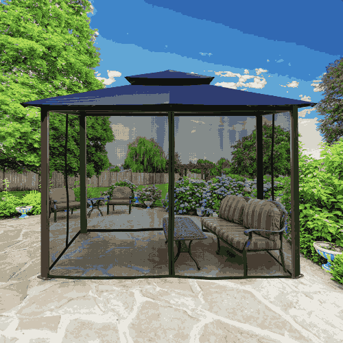 Barcelona Soft Top Gazebo and Mosquito Netting