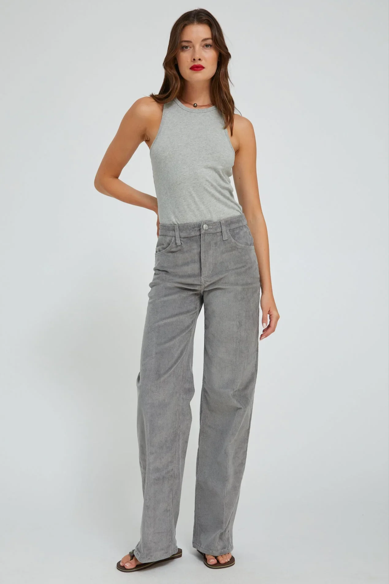 wide leg corduroy trousers