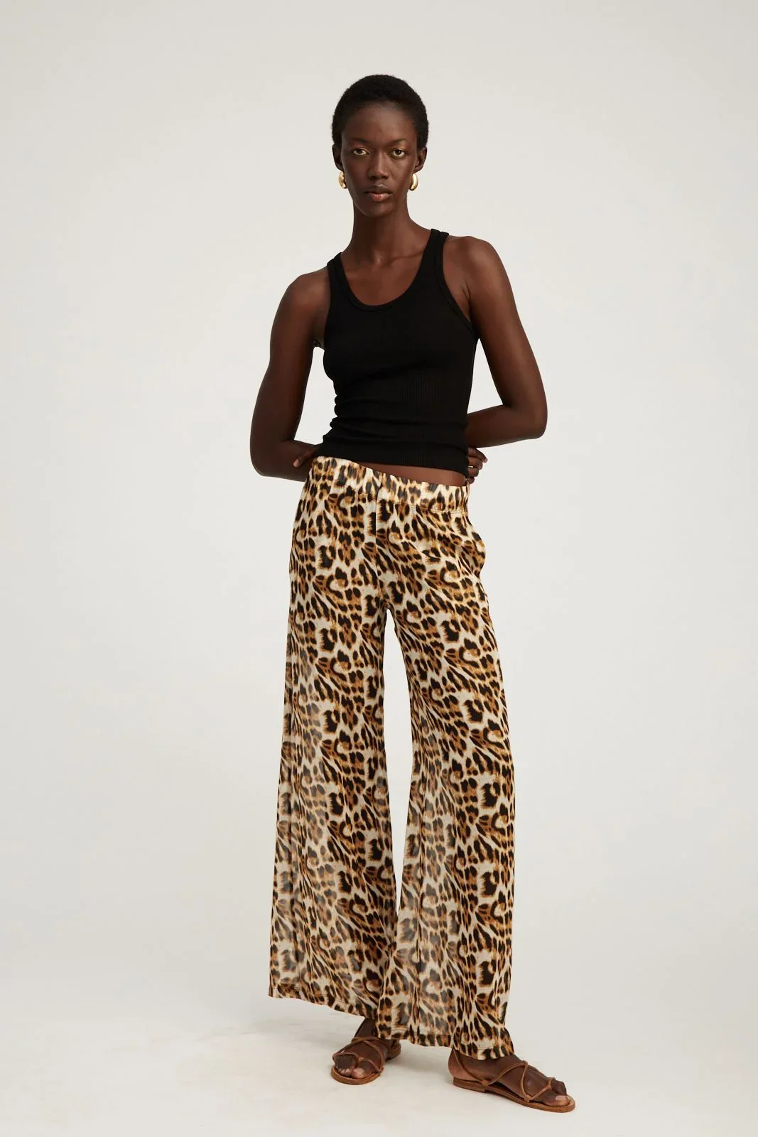 Wide Leg Rib Pants