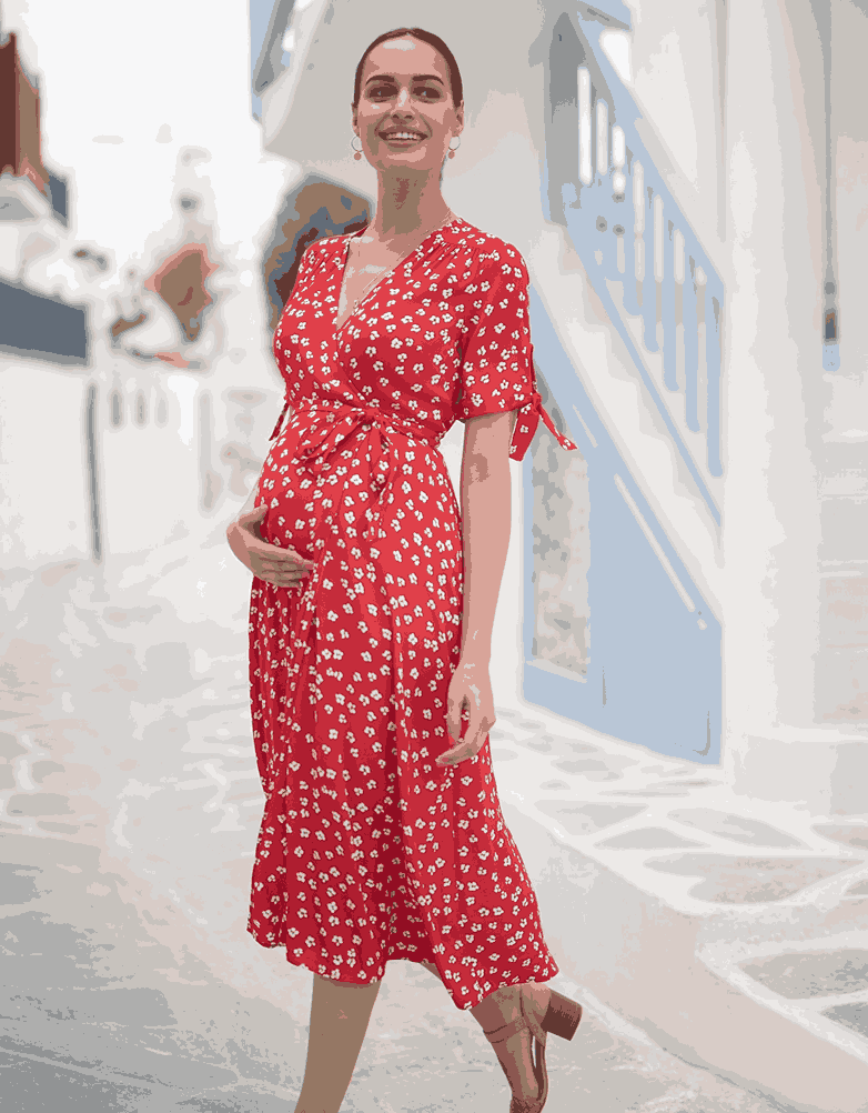 Bessie Midi Maternity Dress