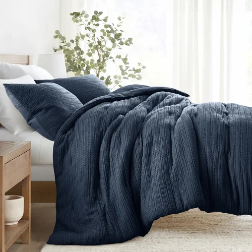 Waffle Textured Down-Alternative Comforter Set