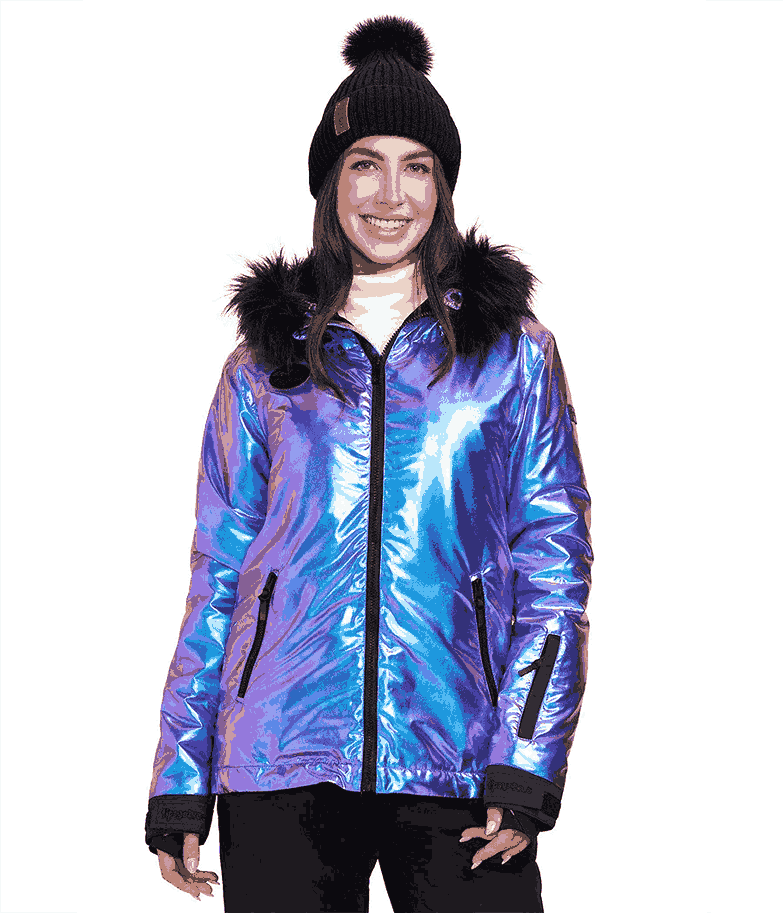 Iridescent Iris Snow Jacket