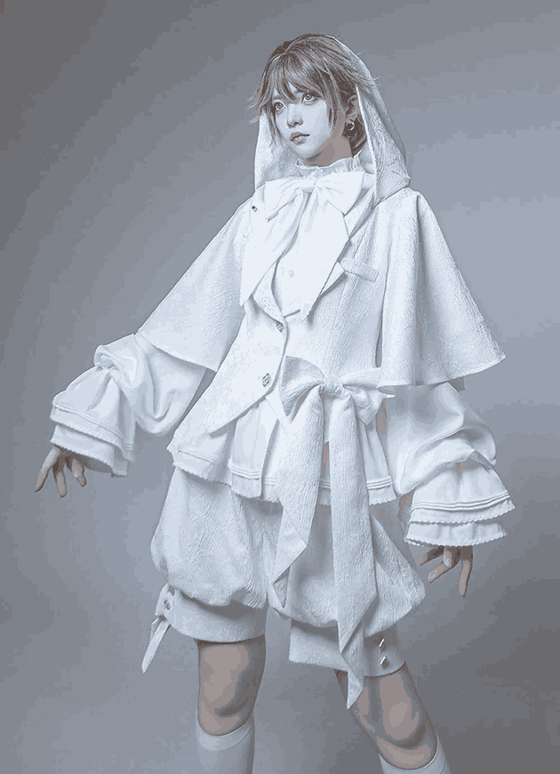 Coat Rabbit Ears Pants Set