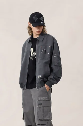 Metal Studs Bomber Jacket