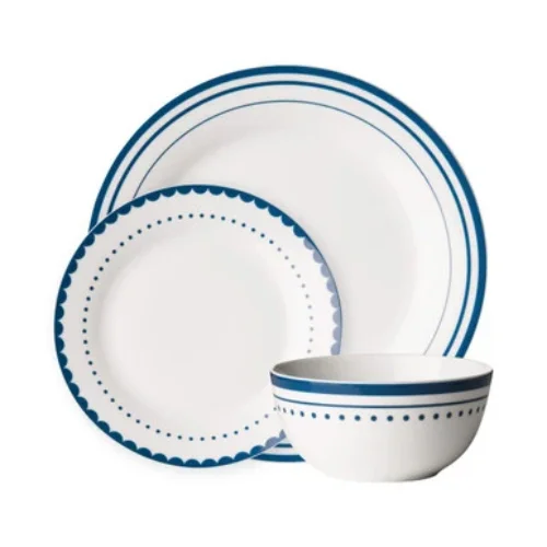 Saturn 12 Piece Blue Dinner Set | Avie