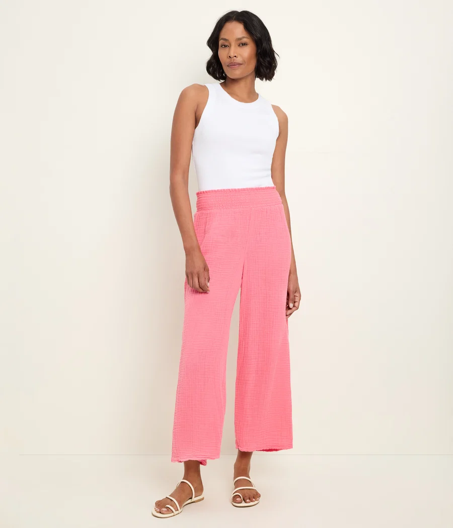 Medina Cropped Gauze Pant