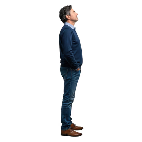 Man with Correct Posture