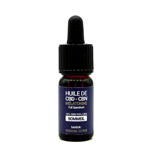 Huile de CBD 10% + CBN 10% + Mélatonine